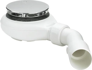 Viega Tempoplex douchesifon 90 mm - chroom - inclusief kleurset - afvoer horizontaal - inbouwhoogte 60 mm 634100
