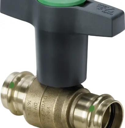 Viega Profipress Easytop bolkraan met T-hendel FF 22 x 22 mm 746391