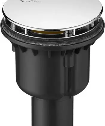 Viega 801786 Viega Tempoplex douchesifon 90 mm - chroom - inclusief kleurset - vertikale afvoer