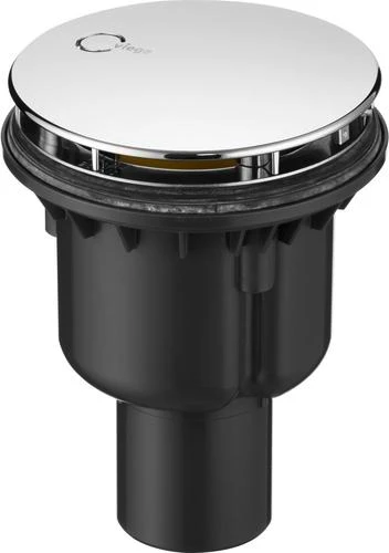 Viega 801786 Viega Tempoplex douchesifon 90 mm - chroom - inclusief kleurset - vertikale afvoer