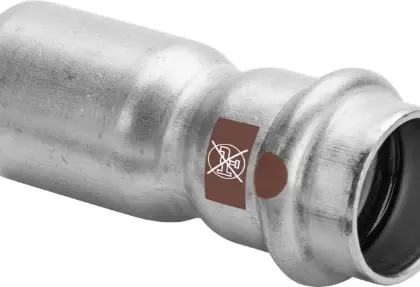 Viega 809393 Viega Temponox inox verloop reductie MF 28 x 22 mm - niet geschikt voor drinkwater