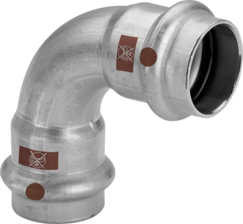 Viega Temponox inox bocht 90° FF 42 x 42 mm - niet geschikt voor drinkwater 809683