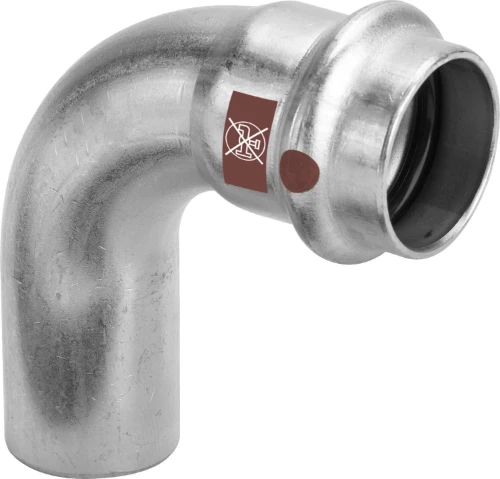 Viega Temponox inox inschuif bocht 90° MF 28 x 28 mm - niet geschikt voor drinkwater 809751