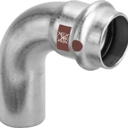 Viega 809775 Viega Temponox inox inschuif bocht 90° MF 42 x 42 mm - niet geschikt voor drinkwater