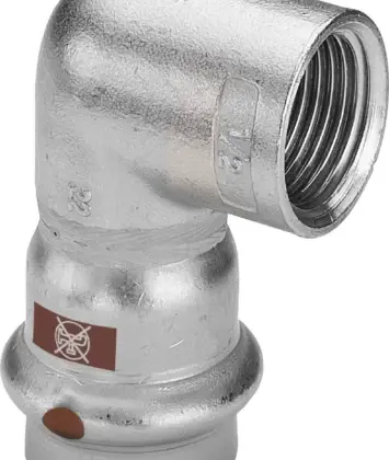 Viega 811112 Viega Temponox inox overgangsknie 90° FF 28 x 3/4 F - niet geschikt voor drinkwater