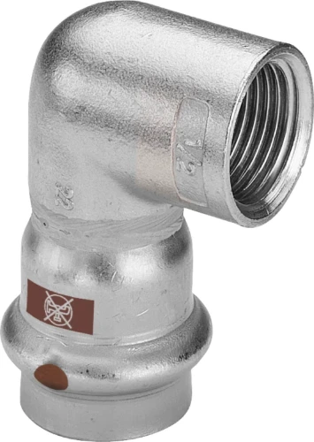 Viega Temponox inox overgangsknie 90° FF 28 x 3/4 F - niet geschikt voor drinkwater 811112