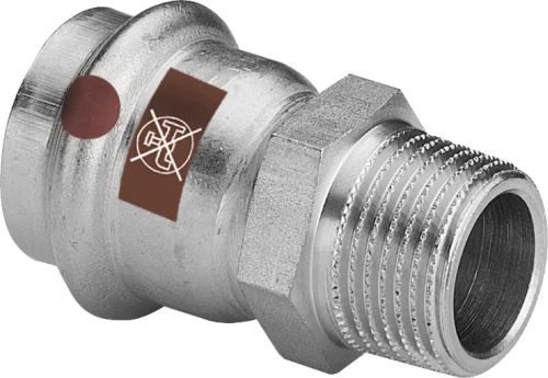 Viega Temponox inox puntstuk MF 28 x 4/4 M - niet geschikt voor drinkwater 811587