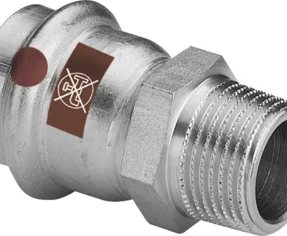 Viega 811594 Viega Temponox inox puntstuk MF 28 x 5/4 M - niet geschikt voor drinkwater