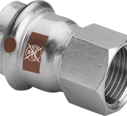 Viega 811846 Viega Temponox inox puntstuk FF 35 x 4/4 F - niet geschikt voor drinkwater