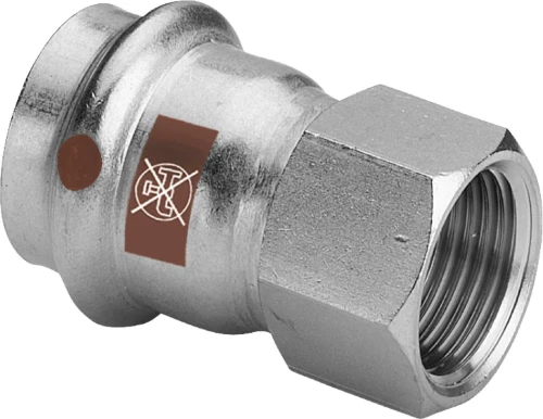 Viega Temponox inox puntstuk FF 42 x 6/4 F - niet geschikt voor drinkwater 811877