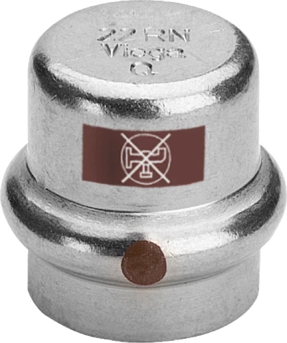 Viega 811990 Viega Temponox inox kap F 35 mm - niet geschikt voor drinkwater