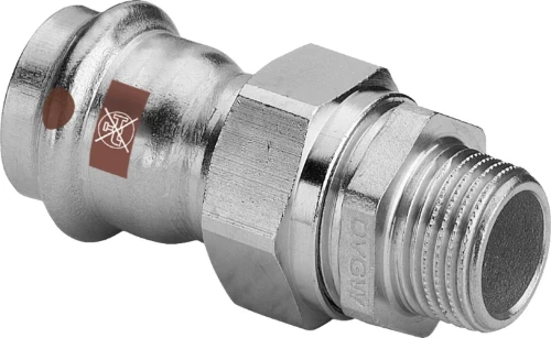 Viega Temponox inox 3-delige koppeling vlakdichtend MF 42 x 6/4 M - niet geschikt voor drinkwater 812126