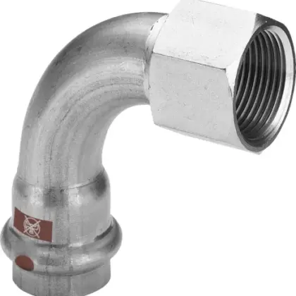 Viega 812546 Viega Temponox inox overgangsbocht 90° FF 28 x 4/4 F - niet geschikt voor drinkwater
