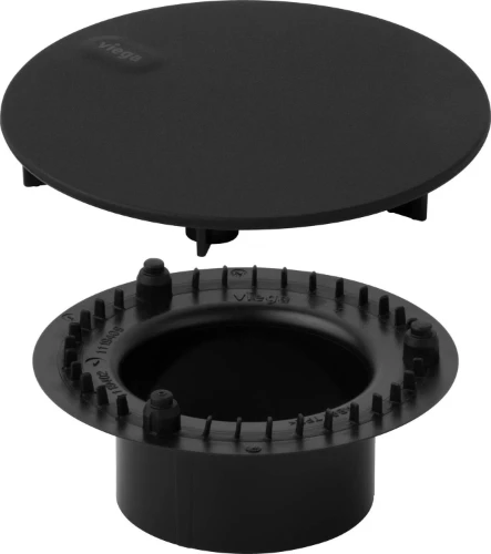 Viega 838881 Viega Tempoplex zeefinzetstuk met afdekplaat - zwart mat - model 69660