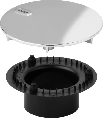 Viega 839154 Viega Tempoplex zeefinzetstuk met afdekplaat - chroom - model 69660