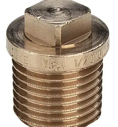 Viega Draadstop brons met buitenrand 3/8" M Viega 3290 320096
