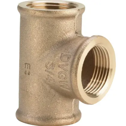 Viega Draadverloop-T brons 1" x 3/4" x 1" FFF Viega 3130 264420