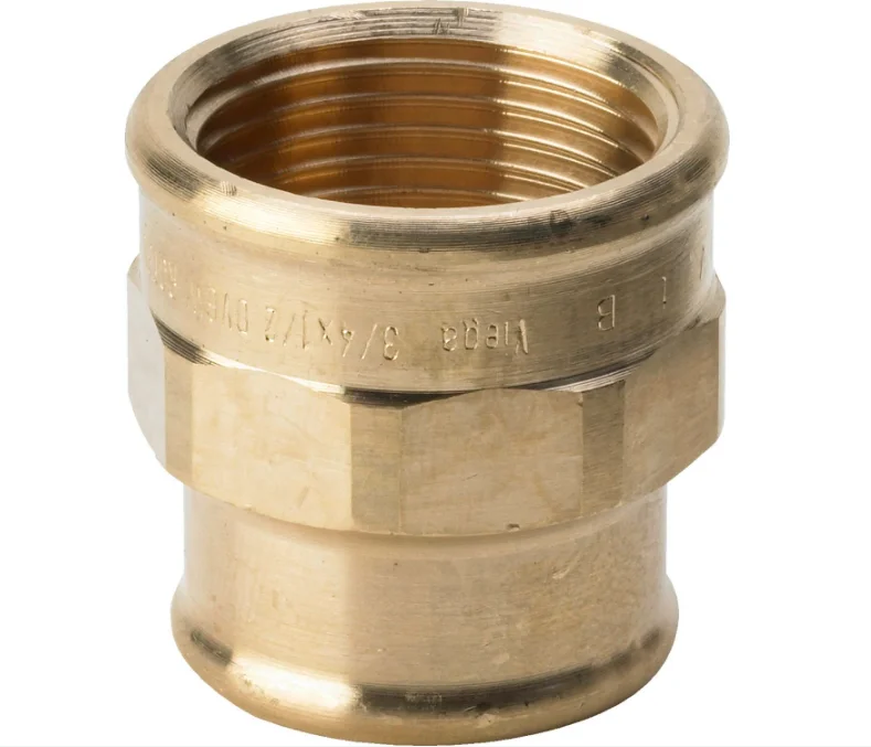 Viega Draadverloopmof brons 5/4" x 1" FF Viega 3240 266417