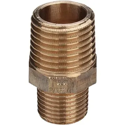 Viega Draadverloopnippel brons 1/2" x 3/8" MM Viega 3245 266530