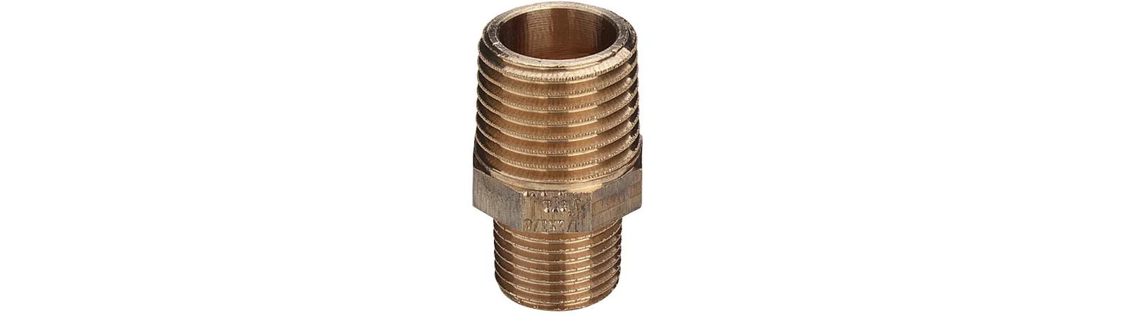 Viega Draadverloopnippel brons 1/2" x 3/8" MM Viega 3245 266530