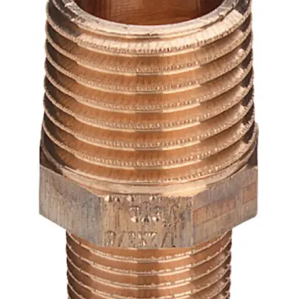 Viega Draadverloopnippel brons 6/4" x 1" MM Viega 3245 321697
