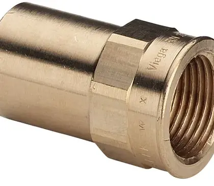 Viega Insteek overgangsstuk brons 15x1/2" MF (drink)water Viega Profipress Koper 2212.1 117733