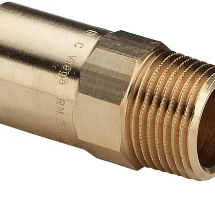 Viega Insteek overgangsstuk brons 15x1/2" MM (drink)water Viega Profipress Koper 2211.1 115418