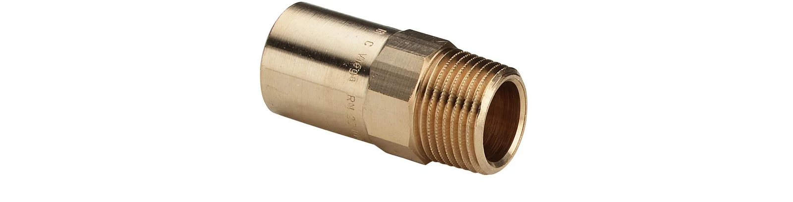 Viega Insteek overgangsstuk brons 15x1/2" MM (drink)water Viega Profipress Koper 2211.1 115418