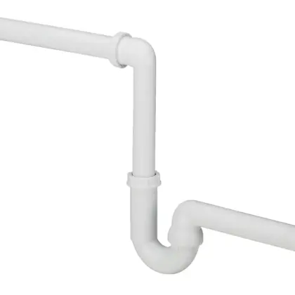 Viega Kunststof sifon enkel wit 11/4 x 40 mm plaatsbesparend model 5729 viega 606237