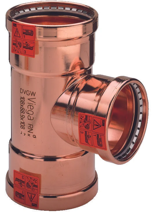 Viega Pers-T koper 76.1mm FFF (drink)water Viega Profipress Koper 2418XL 476960