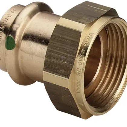 Viega Persaansluitkoppeling brons 28mm x 1" FF (drink)water Viega Profipress Koper 2263 692629