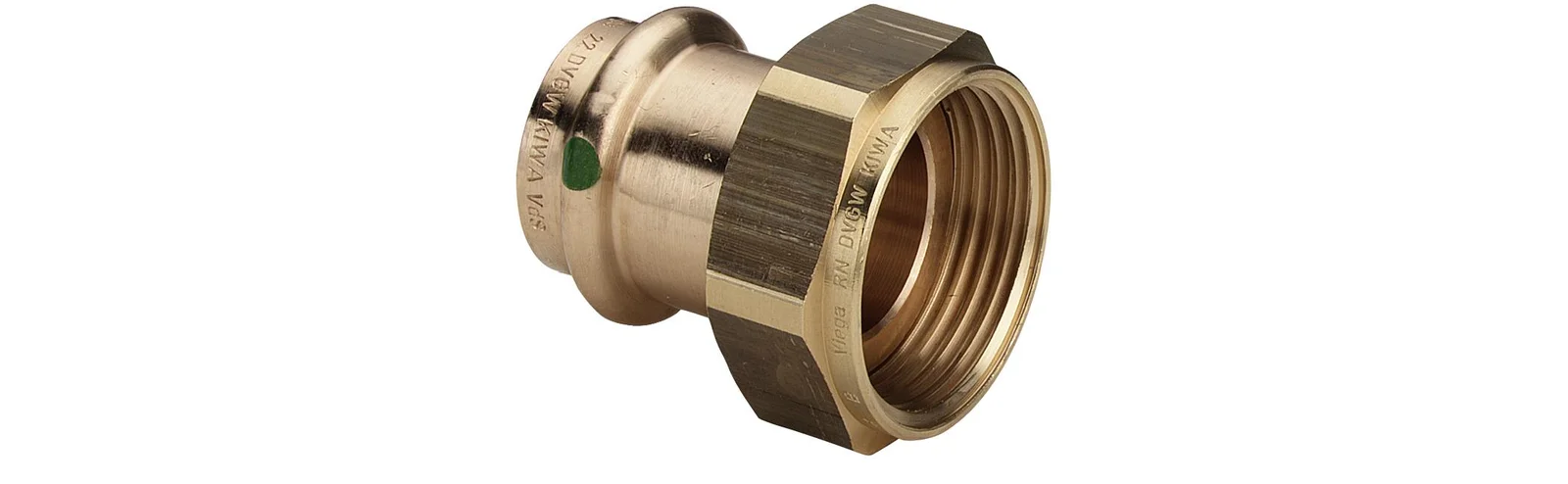 Viega Persaansluitkoppeling brons 28mm x 1" FF (drink)water Viega Profipress Koper 2263 692629