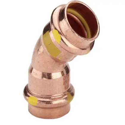 Viega Persbocht koper 28mm FF 45° gas Viega Profipress G Koper 2626 345631