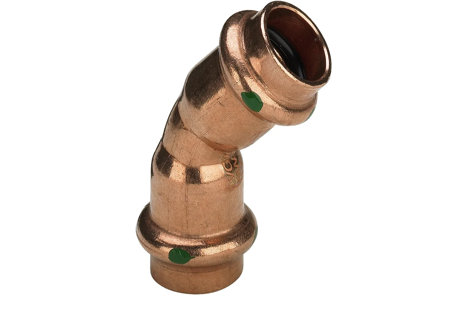 Viega Persbocht koper 35mm FF 45° (drink)water Viega Profipress Koper 2426 292379