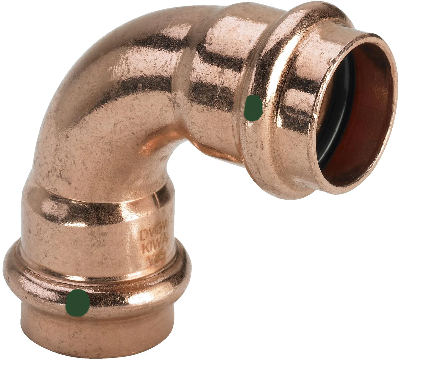 Viega Persbocht koper 35mm FF 90° (drink)water Viega Profipress Koper 2416 291532