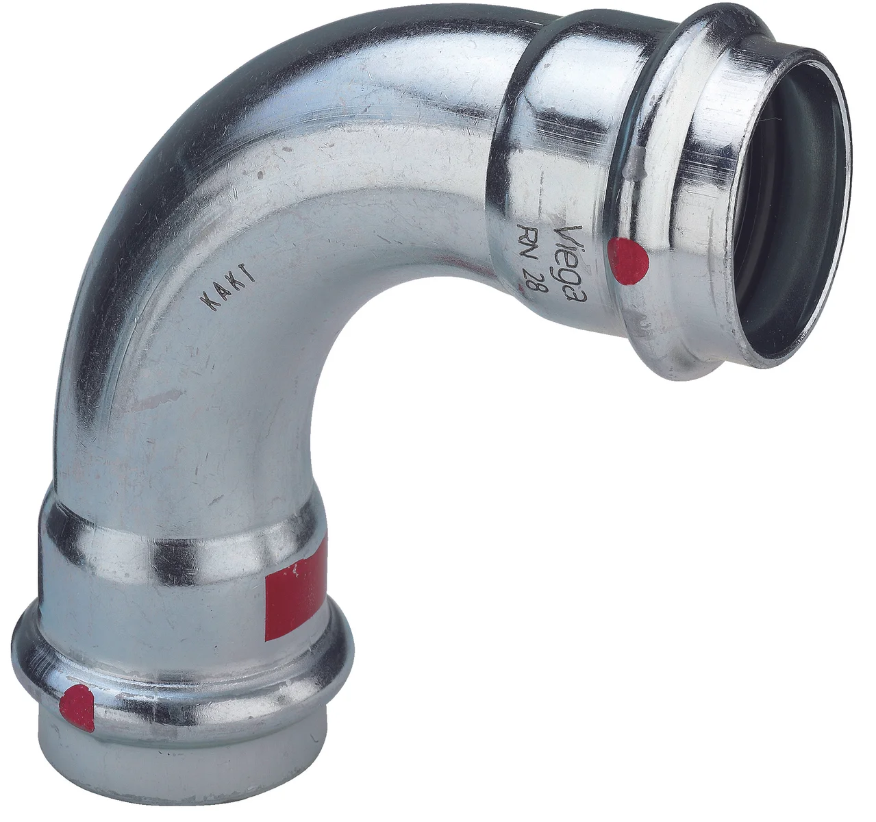Viega Persbocht staal 28mm FF 90° verwarming Viega Prestabo 1116 558154