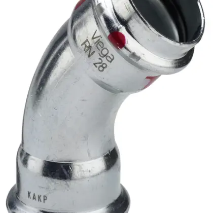 Viega Persbocht staal 54mm FF 45° verwarming Viega Prestabo 1126 558321