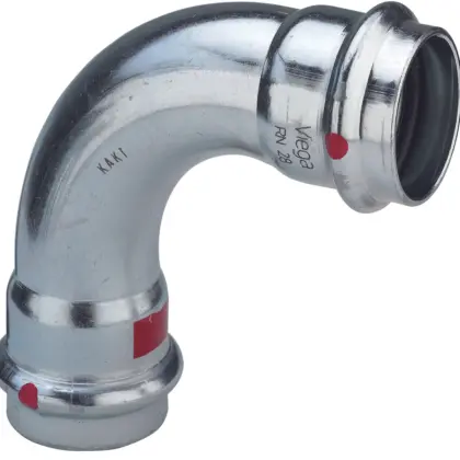 Viega Persbocht staal 54mm FF 90° verwarming Viega Prestabo 1116 558185