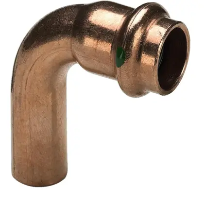 Viega Persinsteekbocht koper 15mm MF 90° (drink)water Viega Profipress Koper 2416.1 291662