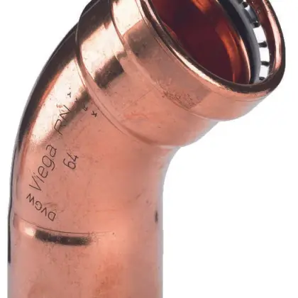 Viega Persinsteekbocht koper 76.1mm MF 45° (drink)water Viega Profipress Koper 2426.1XL 476939
