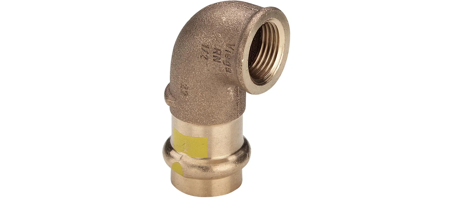 Viega Persovergangsknie brons 22mm x 3/4" F 90° gas Viega Profipress G Koper 2614.2 345877