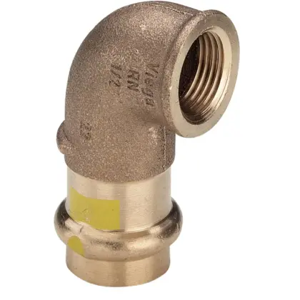 Viega Persovergangsknie brons 28mm x 1" F 90° gas Viega Profipress G Koper 2614.2 345891