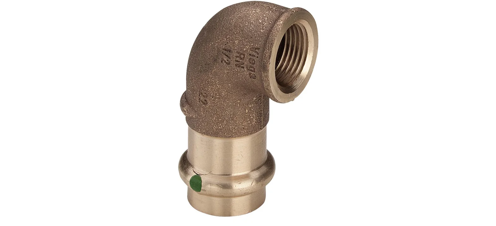 Viega Persovergangsknie brons 54mm x 2" F 90° (drink)water Viega Profipress Koper 2214.2 299422