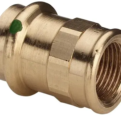 Viega Persovergangsstuk brons 22mm x 1" F (drink)water Viega Profipress Koper 2212 298128