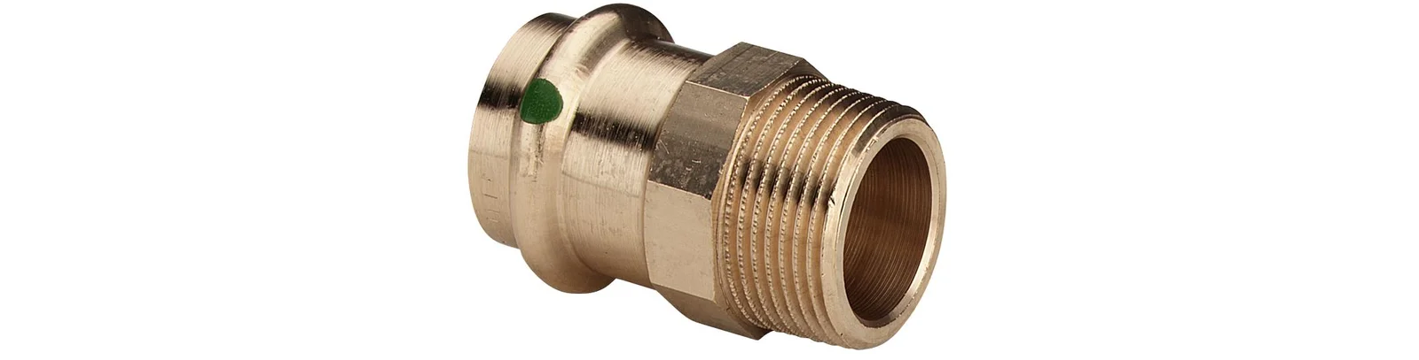 Viega Persovergangsstuk brons 22mm x 1/2" M (drink)water Viega Profipress Koper 2211 297961