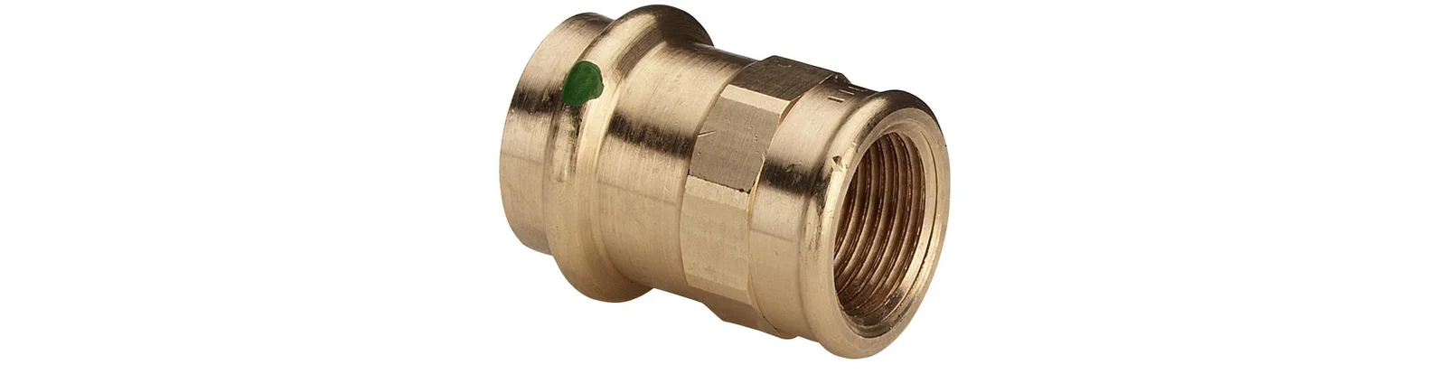 Viega Persovergangsstuk brons 54mm x 6/4" F (drink)water Viega Profipress Koper 2212 365097