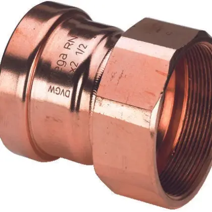 Viega Persovergangsstuk koper 64mm x 2.1/2" F (drink)water Viega Profipress Koper 2412XL 577667