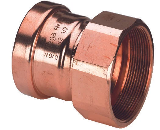 Viega Persovergangsstuk koper 64mm x 2.1/2" F (drink)water Viega Profipress Koper 2412XL 577667
