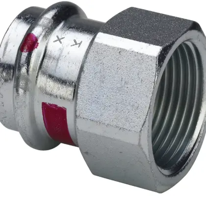 Viega Persovergangsstuk staal 22mm x 3/4" F verwarming Viega Prestabo 1112 559113
