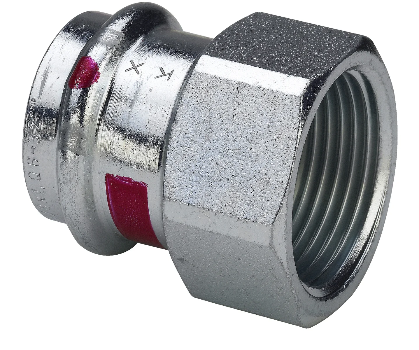 Viega Persovergangsstuk staal 42mm x 6/4" F verwarming Viega Prestabo 1112 642211